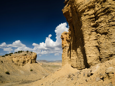 Desert cliffs and clouds near the Chaco Ruins in the Rio Puerco Valley, New Mexico