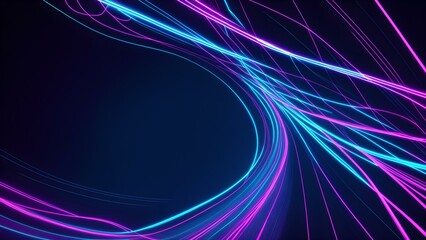 Photo of abstract blue and purple lines on a vibrant background
