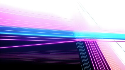 Photo of abstract lines in blue, pink, and white
