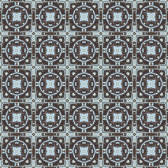 Seamless abstract square pattern. Modern texture - digital art. Fabric abstract kaleidoscope