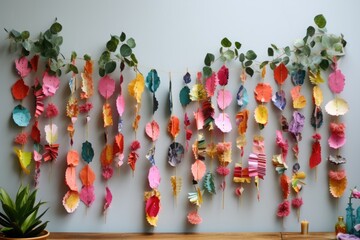 festive diy garlands made from recycled materials