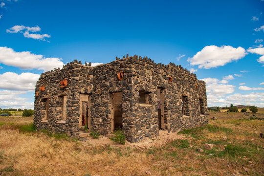 Abandoned structure at Sullivan Lake, at the headwaters of the Verde River in Arizona's Chino Valley, near Paulden
