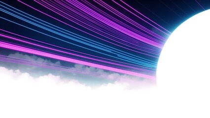 Photo of a vibrant and colorful sky with abstract lines