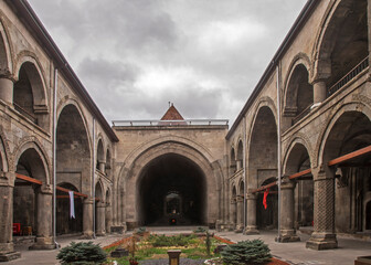 Double Minaret Madrasa in Erzurum town. Turkey