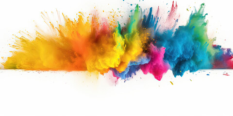 colorful Holi Powder paints with density colorful smoke