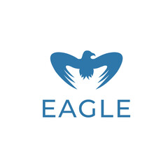 blue eagle logo.Vector illustration
