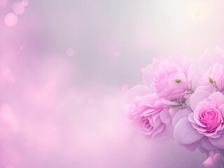 Soft pastel Spring background with fresh blossom flowers. ai generative