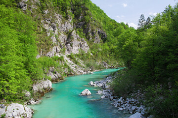 Fototapeta na wymiar SOCZA Rzeka Słowenia