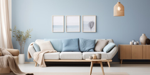 Interior mockup photo. Canvas mockup. Blank wall mockup. Empty wall mockup. Generative AI