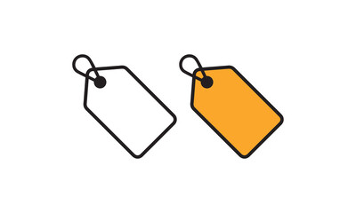 discount sales tag icon vector, sale tag vector, blank label, sale tags and label, black and yellow tag vector