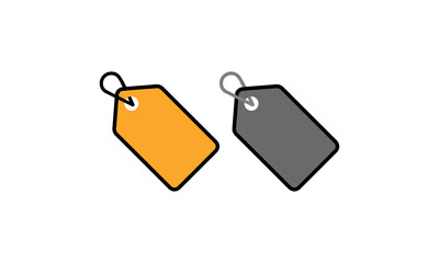 tag icon vector, sale tag vector, blank label, sale tags and label, black and yellow tag vector