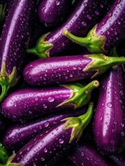 eggplants on a market