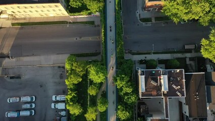 Aerial View of Bikers
