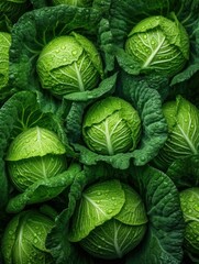 green cabbage background - obrazy, fototapety, plakaty