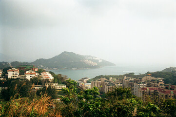 Obraz premium China landscape with boilings, mountains, and ocean