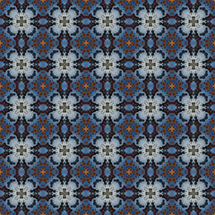 Seamless abstract square pattern. Modern texture - digital art. Fabric abstract kaleidoscope