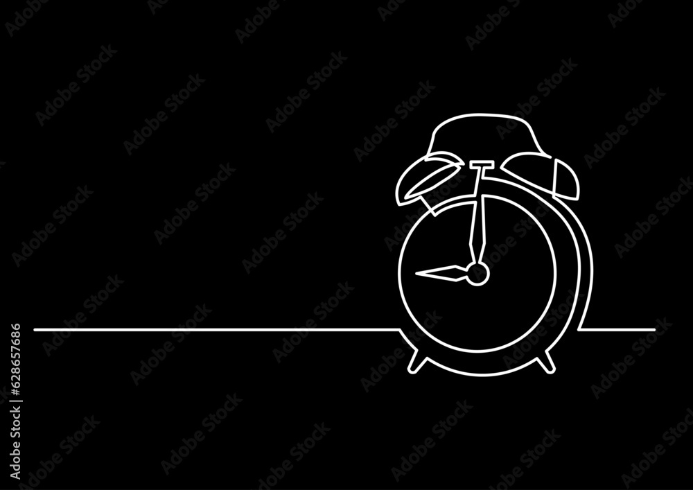Poster continuous line drawing vector illustration with fully editable stroke of isolated object as concept