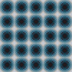 Fototapeta premium Seamless abstract square pattern. Modern texture - digital art. Fabric abstract kaleidoscope