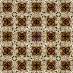 Seamless abstract square pattern. Modern texture - digital art. Fabric abstract kaleidoscope
