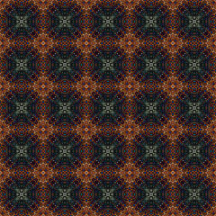 Seamless abstract square pattern. Modern texture - digital art. Fabric abstract kaleidoscope