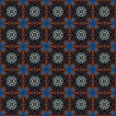 Seamless abstract square pattern. Modern texture - digital art. Fabric abstract kaleidoscope