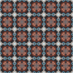 Seamless abstract square pattern. Modern texture - digital art. Fabric abstract kaleidoscope
