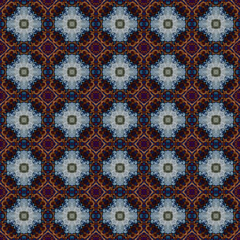 Seamless abstract square pattern. Modern texture - digital art. Fabric abstract kaleidoscope