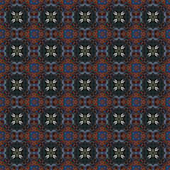 Seamless abstract square pattern. Modern texture - digital art. Fabric abstract kaleidoscope