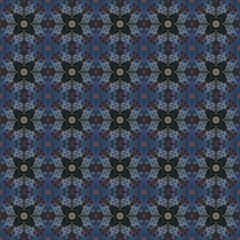 Seamless abstract square pattern. Modern texture - digital art. Fabric abstract kaleidoscope