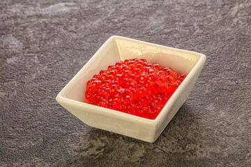 Luxury delicous red salmon caviar
