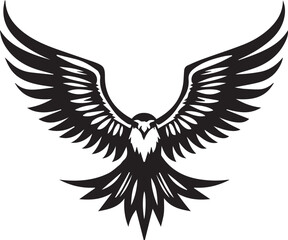 eagle with wings isolated on white