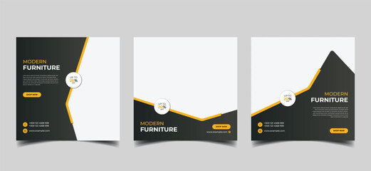furniture sale social media and instagram post template