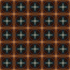 Seamless abstract square pattern. Modern texture - digital art. Fabric abstract kaleidoscope