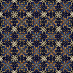 Seamless abstract square pattern. Modern texture - digital art. Fabric abstract kaleidoscope