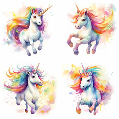 set of funny horses