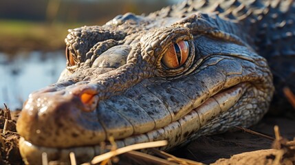 Fototapeta premium close up of a crocodile