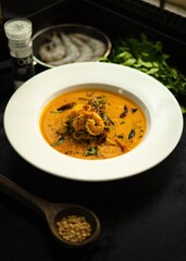 vegetable soup in a bowl