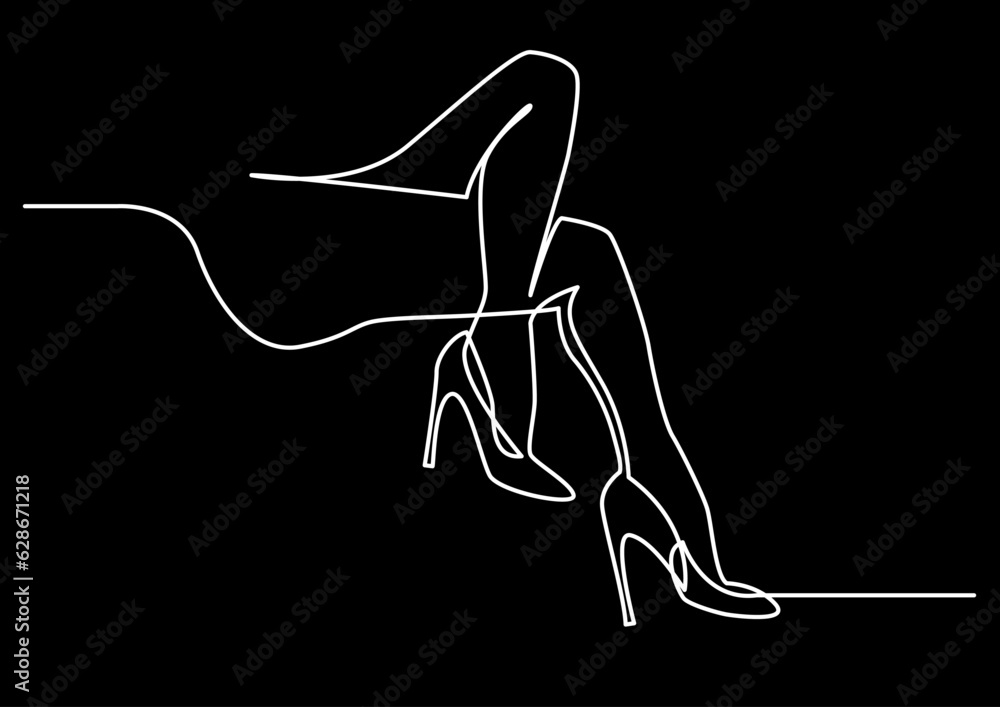 Poster continuous line drawing vector illustration with fully editable stroke of regular authentic person i
