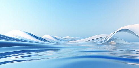 Abstrakter blauer Hintergrund mit Wasser - Liquide Linen mit Platz für Text oder Produkt