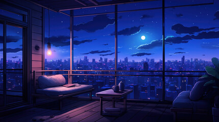 Fototapeta premium night view of the city