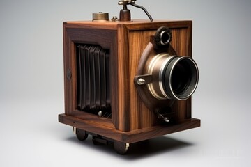pinhole camera with wooden frame