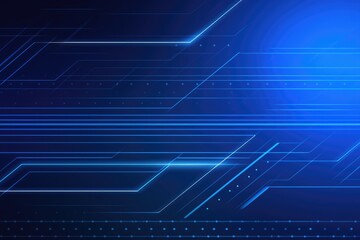 Blue tech circuit board lines background. Generative ai