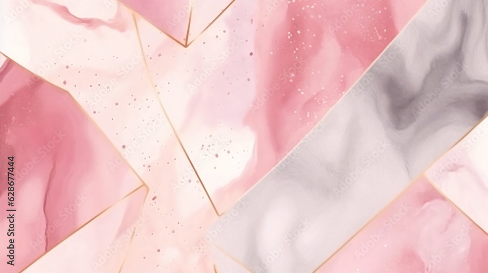 Poster generative ai : abstract two colored pastel charcoal gray and rose quartz liquid marble background w
