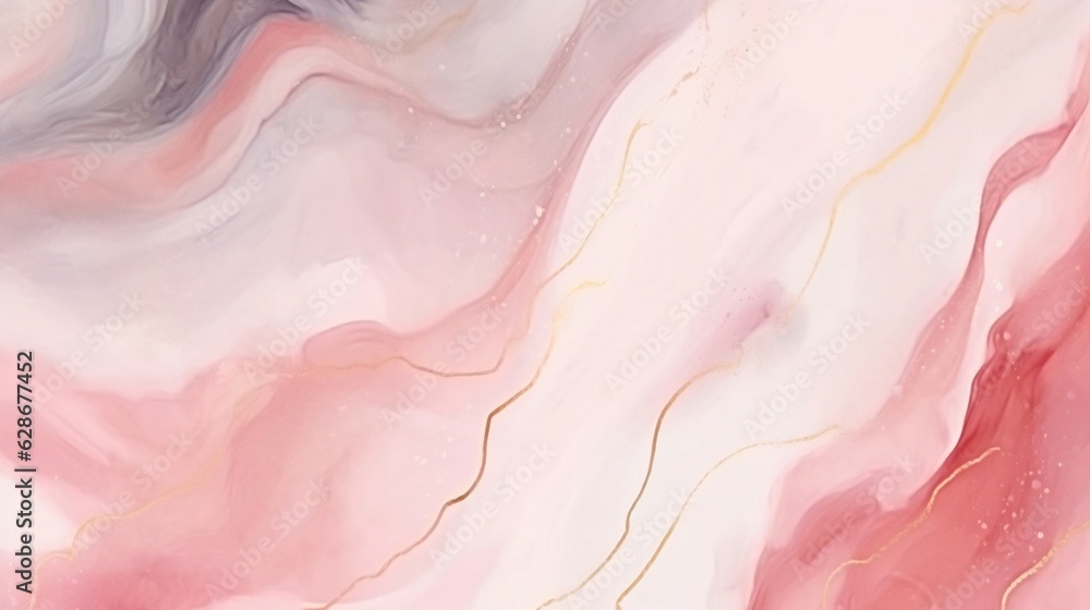 Poster generative ai : abstract two colored pastel charcoal gray and rose quartz liquid marble background w