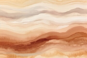 Generative AI : Beige, brown watercolor fluid painting vector background design. Dusty pastel, neutral and golden marble. Dye elegant soft splash style. Alcohol ink imitation.