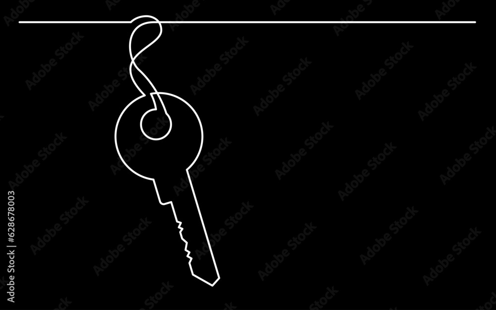 Poster continuous line drawing vector illustration with fully editable stroke of label price tag symbol con