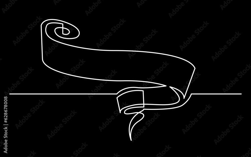 Poster continuous line drawing vector illustration with fully editable stroke of label price tag symbol con