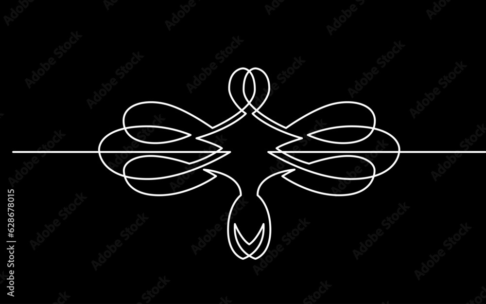 Poster continuous line drawing vector illustration with fully editable stroke of label price tag symbol con