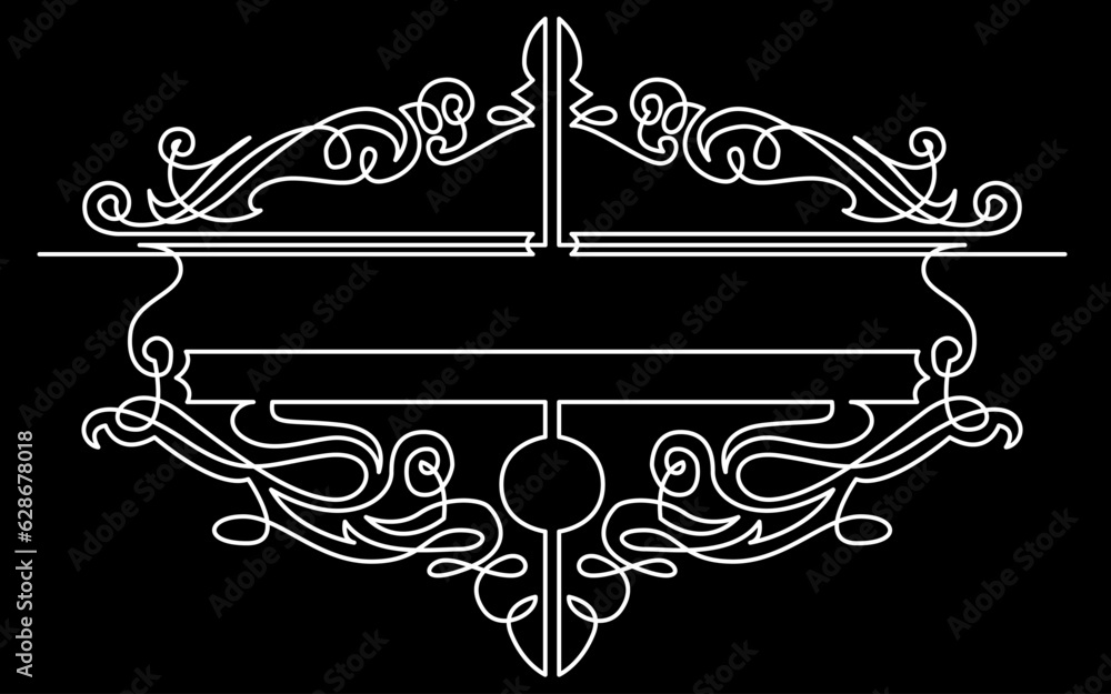 Poster continuous line drawing vector illustration with fully editable stroke of label price tag symbol con