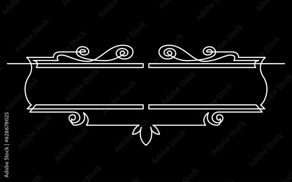 Poster continuous line drawing vector illustration with fully editable stroke of label price tag symbol con